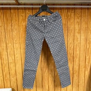 J Crew Toothpick geometric print Skinny Jeans sz27 Y2K
